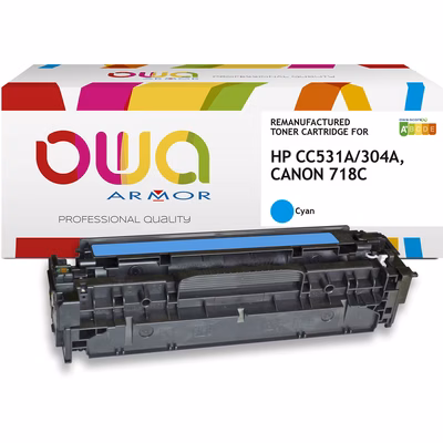 Immagine di Toner Laser rigenerato OWA HP CC531A ciano