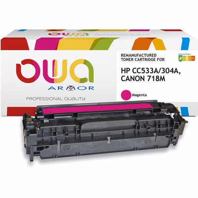 Immagine di Toner Laser rigenerato OWA HP CC533A magenta