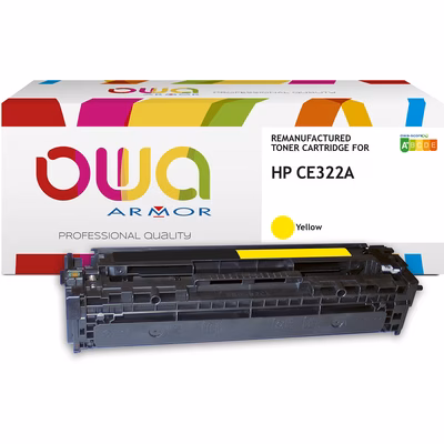 Immagine di Toner Laser rigenerato OWA HP CE322A giallo