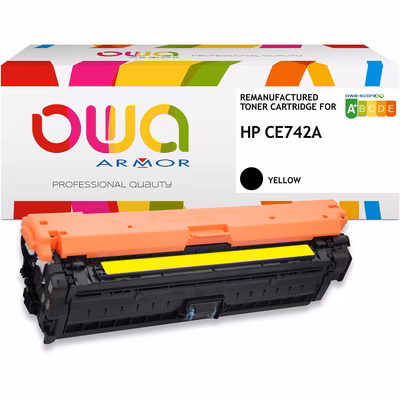 Immagine di Toner Laser rigenerato OWA HP CE742A giallo