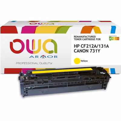 Immagine di Toner Laser rigenerato OWA HP CF212A giallo