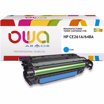Immagine di Toner Laser rigenerato OWA HP CE261A ciano