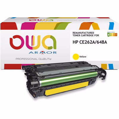 Immagine di Toner Laser rigenerato OWA HP CE262A giallo