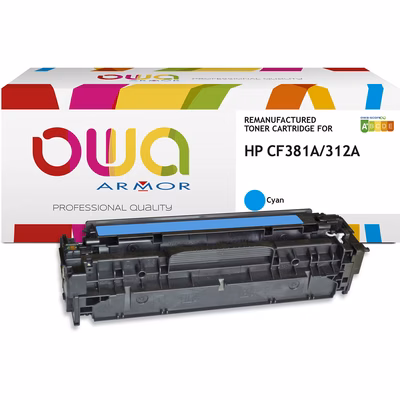 Immagine di Toner Laser rigenerato OWA HP CF381A ciano