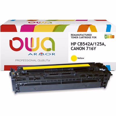 Immagine di Toner Laser rigenerato OWA HP CB542A giallo
