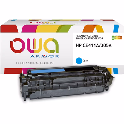 Immagine di Toner Laser rigenerato OWA HP CE411A ciano