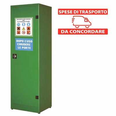 Immagine di Armadio metallico componibile per fitosanitari CARVEL cm 57,5x50x185 verde (trasporto escluso)