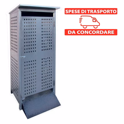 Immagine di Armadio metallico per 2 bombole gas compresso litri 50 CARVEL cm60x40x210 grigio (trasporto escluso)