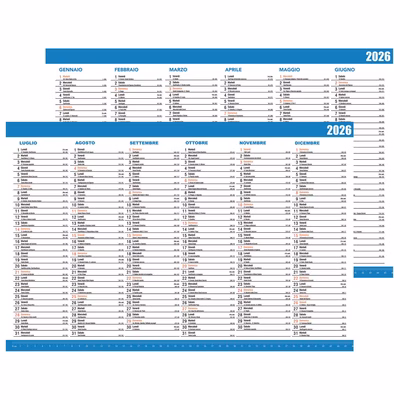 Immagine di Tabella semestrale cm 47,5x30,5 colore blu