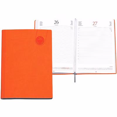 Immagine di Agenda Tavecchi giornaliera 17x24 arancione 20+