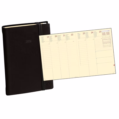 Immagine di Agenda Silk settimanale Presidente Prestige 21x27 nero