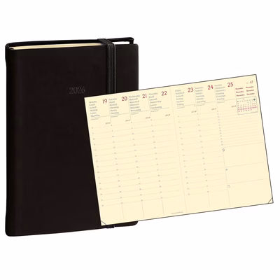 Immagine di Agenda Silk settimanale Affari Prestige 10x15 nero