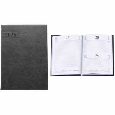 Immagine di Agenda Flexy Soft giornaliera in PU termovirante 17x24 nero 20+