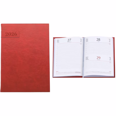 Immagine di Agenda Flexy Soft giornaliera in PU termovirante 17x24 rosso 20+
