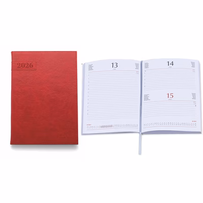 Immagine di Agenda Flexy Soft giornaliera in PU termovirante 15x21 rosso 20+