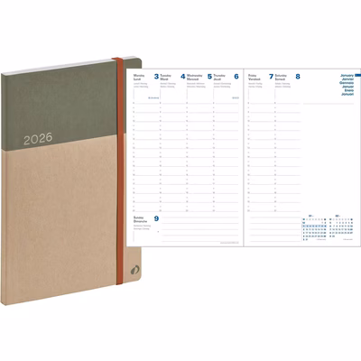 Immagine di Agenda Arrakis settimanale Ministro in carta riciclata 16x24 kaki