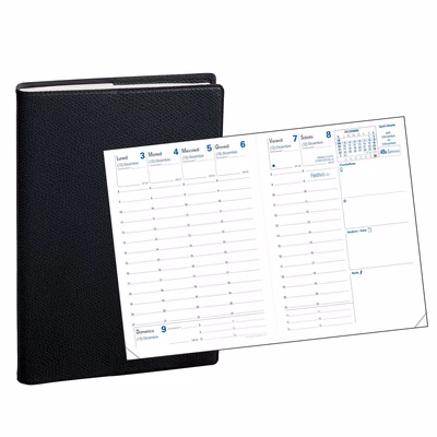 Immagine di Agenda Quo Vadis Impala Rigiro 9x12,5 nero