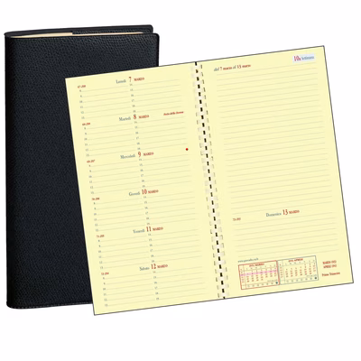 Immagine di Agenda Impala Italnote S c/spirale 8,8x17 nero