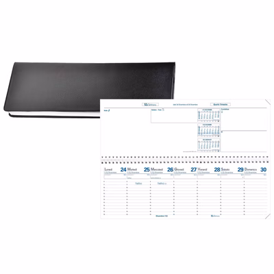 Immagine di Agenda Quo Vadis Impala Agendascop 30x10 nero