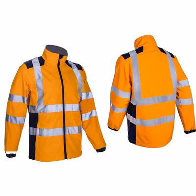 Immagine di Giacca softshell COVERGUARD KANPA colore arancione/blu taglia XXXXL