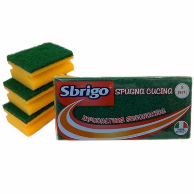 Immagine di Strofinetto abrasivo ESSEDI 27S con impugnatura colore giallo/verde