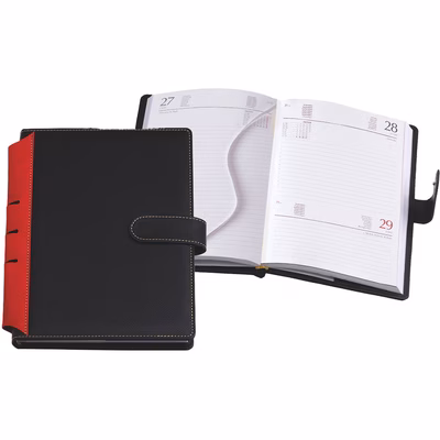 Immagine di Agenda con fibbia in PU giornaliera 15x21 rosso 30+