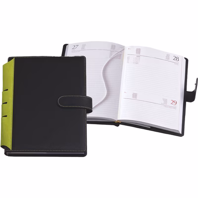 Immagine di Agenda con fibbia in PU giornaliera 15x21 verde lime 30+