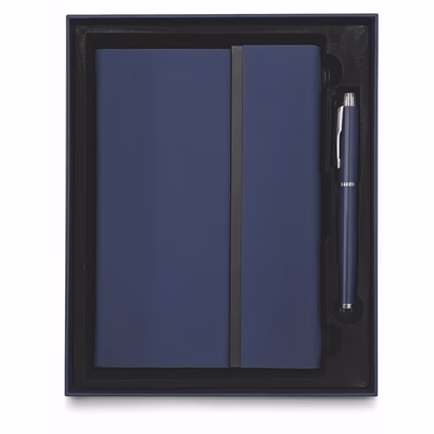 Immagine di Set regalo Tavecchi blocco in PU termovirante 96ff A5 + penna a sfera colore blu 10+