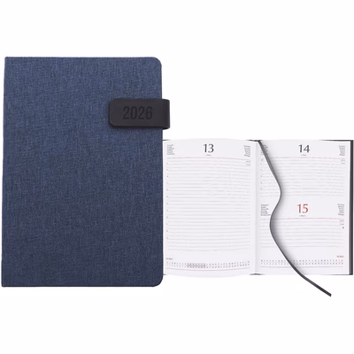 Immagine di Agenda ECO in RPET giornaliera 15x21 colore blu 20+