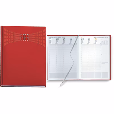 Immagine di Agenda maxi settimanale f.to 21x29,7 rosso 10+