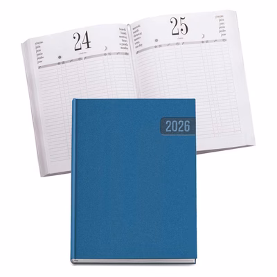 Immagine di Agenda ristorante Flexy Soft giornaliera in PU Termovirante A4 blu petrolio 10+