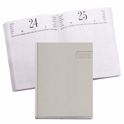 Immagine di Agenda ristorante Flexy Soft giornaliera in PU Termovirante A4 silver 10+