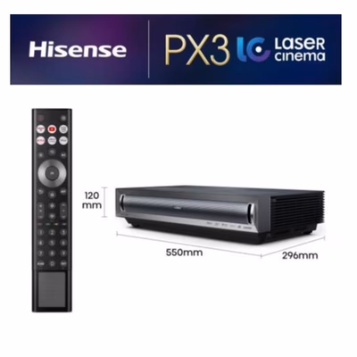 Immagine di Videoproiettore uhd 4K (3840x2160) 2.800 ansi lumen HISENSE LASER TV PX3 80-150" 4K UHD TRIPLO LASER