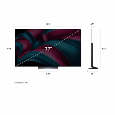 Immagine di Tv 77" 4K (3840x2160) LG ELECTRONICS 77 OLED EVO C5 4K UHD BASE CENTRALE WEBOS25 OLED77C55LA.API
