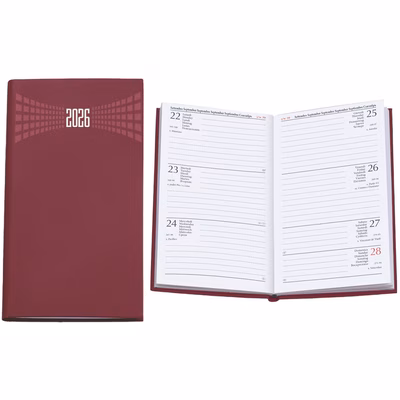 Immagine di Agenda Matra tasc settimanale 8x14 bordeaux 100+