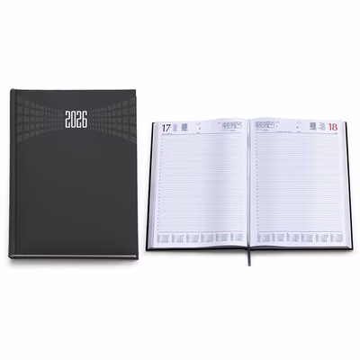 Immagine di Agenda maxi giornaliera f.to A4 21x29,7 nero 10+