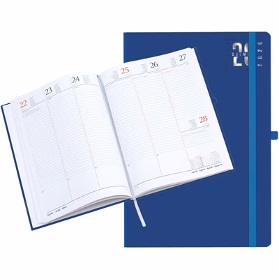 Immagine di Agenda Matra con elastico settimanale f.to 17x24 blu royal 20+