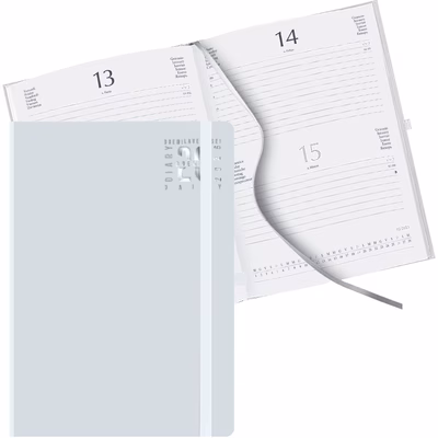 Immagine di Agenda Matra con elastico giornaliera f.to 15x21 bianco 20+