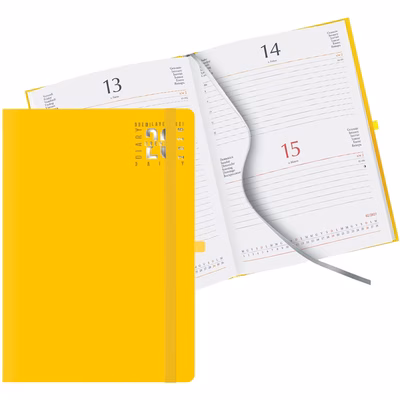Immagine di Agenda Matra con elastico giornaliera f.to 15x21 giallo 20+