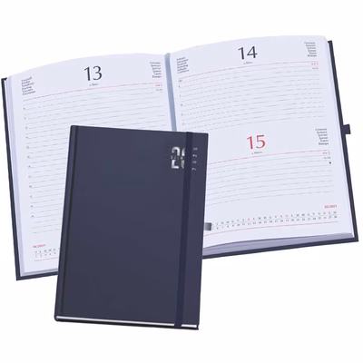Immagine di Agenda Matra con elastico giornaliera f.to 11x17 blu 20+