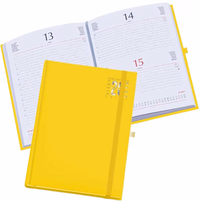 Immagine di Agenda Matra con elastico giornaliera f.to 11x17 giallo 20+