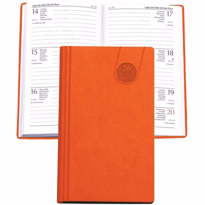 Immagine di Agenda Tavecchi settimanale 8x14 arancione 100+