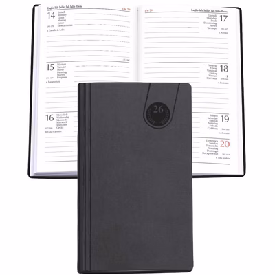 Immagine di Agenda Tavecchi settimanale 8x14 nero 100+