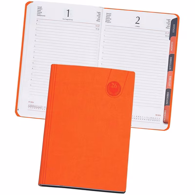Immagine di Agenda Tavecchi giornaliera fustellata 11x17 arancione 20+