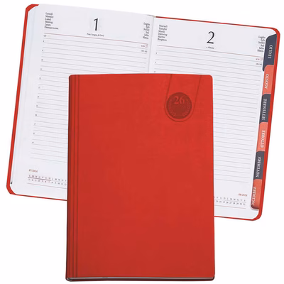 Immagine di Agenda Tavecchi giornaliera fustellata 11x17 rosso 20+