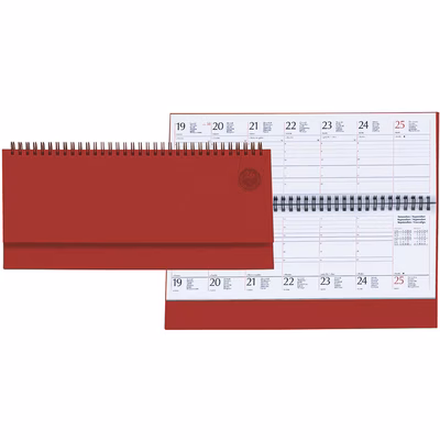 Immagine di Planning Tavecchi con spirale 30x15 rosso 20+