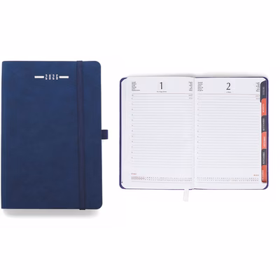 Immagine di Agenda Flexy Soft giornaliera fustellata in PU termovirante 11x17 blu 20+