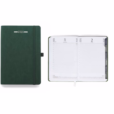 Immagine di Agenda Flexy Soft giornaliera fustellata in PU termovirante 11x17 verde 20+