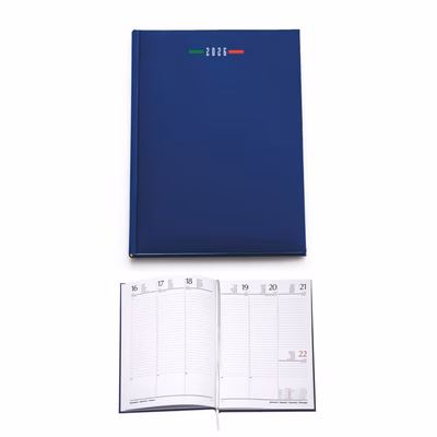 Immagine di Agenda settimanale Italia f.to 17x24 blu royal 30+