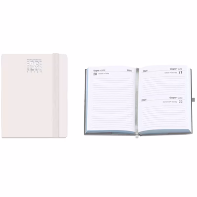 Immagine di Agenda/taccuino in Matra tascabile giornaliera 9x13 bianco 20+